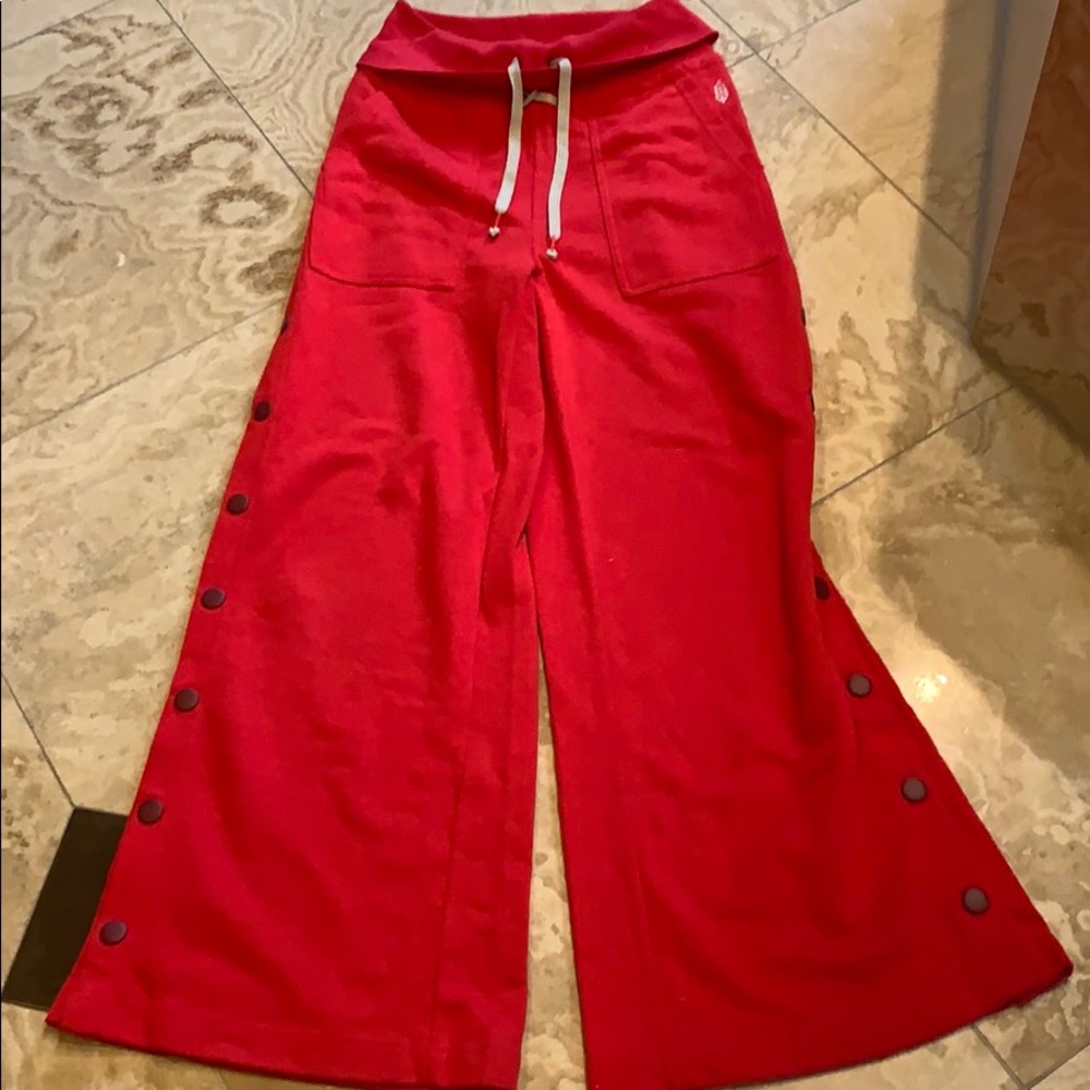 Red snap up Free People Pants